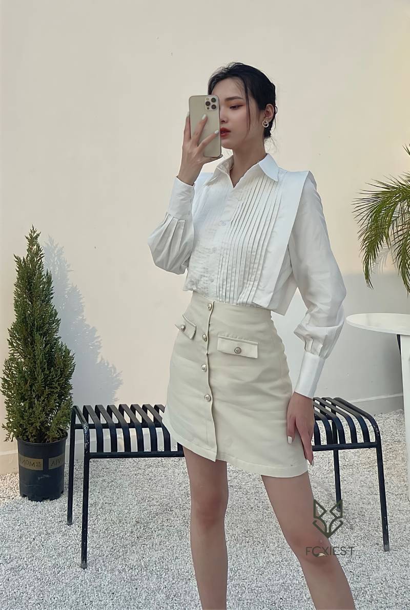 áo plait shirt foxiest store