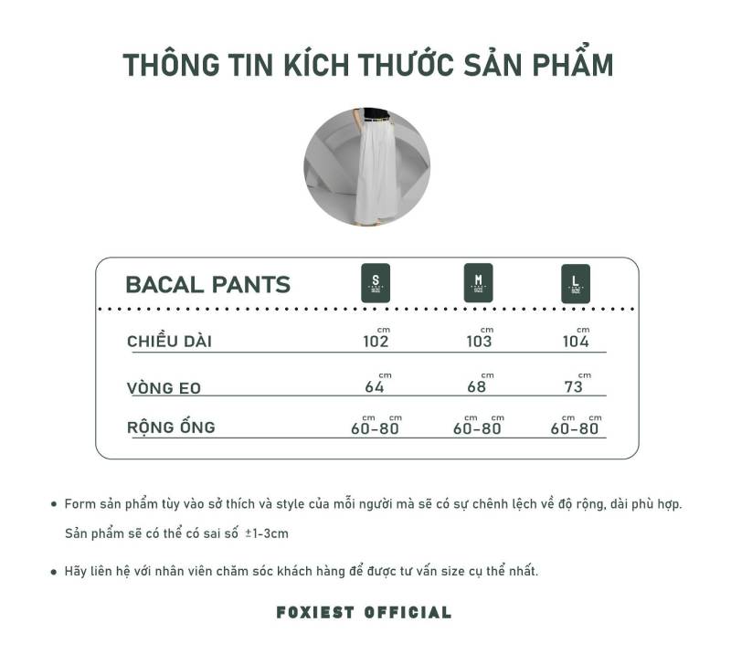 quần bacal pants foxiest store