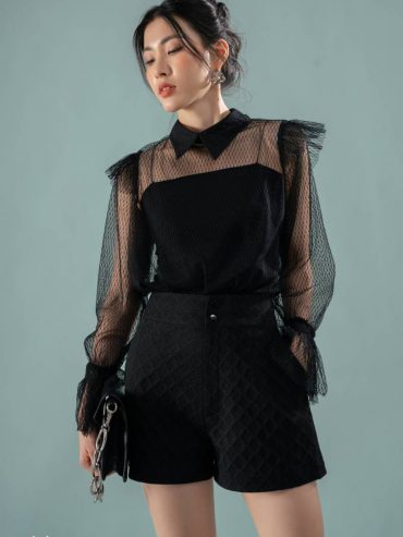 áo trelis shirt quần shorts lala foxiest store