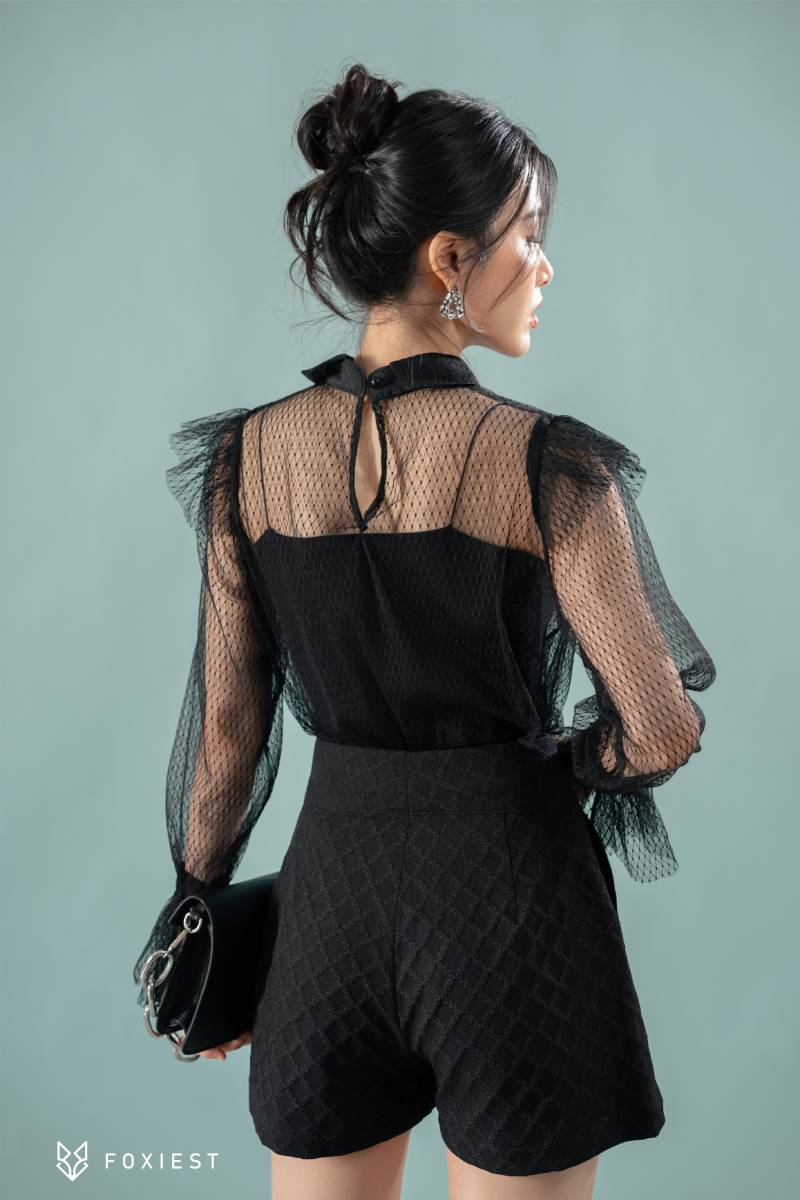 áo trelis shirt quần shorts lala foxiest store