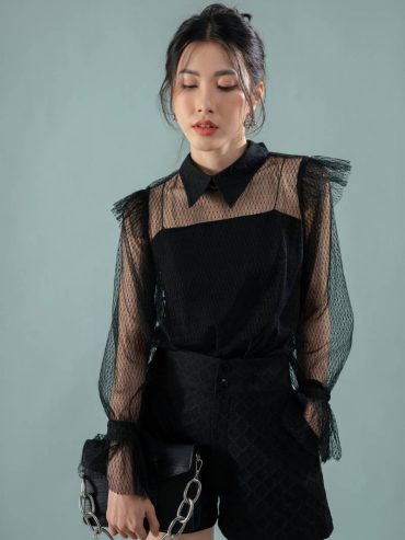 áo trelis shirt quần shorts lala foxiest store